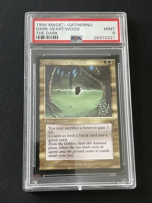 PSA 9 Mint DARK HEART OF THE WOOD from DRK - MTG Magic the Gathering - Image 1 of 2