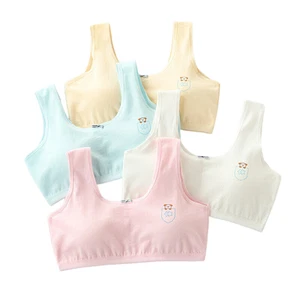 4 Pack Girls Bra Cotton Soft Kids Bra with Padded Crop Tops for Teenage Age 8-16 - Picture 1 of 12
