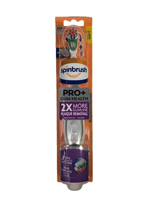 Spinbrush PRO+ Gum Health Powered Toothbrush, Soft Bristles, Silver Color - Image 1 of 4