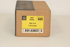 NEW!  Allen Bradley 801-ASN21 Roller Limit Switch  2 NO Contacts - Picture 1 of 1