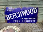 Early Original Beechwood Devonshire Food Products Enamel Sign Large 48" X 24"