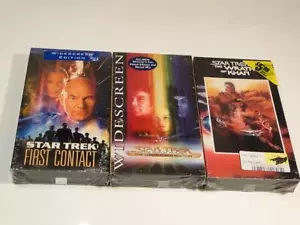 3 Sealed Star Trek VHS Tapes - First Contact, The Motion Picture, Wrath of Khan - Picture 1 of 2