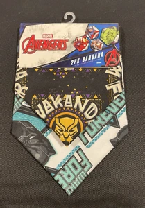 NUEVO Paquete de 2 Bandana Marvel Avengers 17,5” x 17,5” Wakanda Forever y Black Panther - Imagen 1 de 5