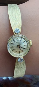 Rolex 3523 Vintage Yellow Gold Diamond Ladies Classic Watch🔥 Rare🔥 Model 15mm - Picture 1 of 23