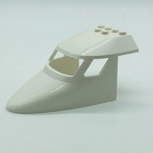 LEGO Aircraft Airplane Fuselage Curved Forward 6 x 10 with 3 Windows White - Picture 1 of 3