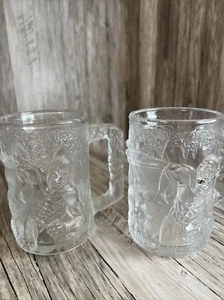 Tazas de vidrio vintage 1995 McDonald's 3D Batman Forever - Batman y Robin - Imagen 1 de 3