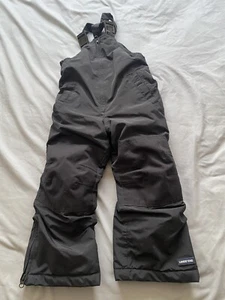 Youth Land’s End Ski Bib Overalls Size 4 Snowboard Snow Pants Black EUC - Picture 1 of 6