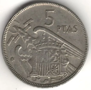 1961 SPAGNA CINQUE PESETAS ~ LA CLASSIFICHI TU. pz 306 - Foto 1 di 4