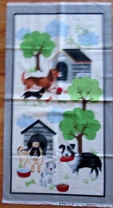 1 Adorable "A Dogs Life" Quilting/Wallhanging Crafting Sewing Fabric Panel - Picture 1 of 1