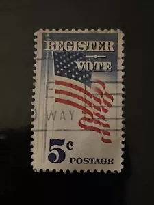Register & Vote 5c 1964 issue U.S. stamp - Picture 1 of 2
