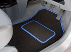 Car Mats For Ford Transit Motorhome 2014 On Tailored Black Carpet Blue Trim
