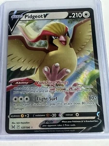 Pokemon TCG 137/196 Pidgeot V Lost Origin Ultra Rare NM - Picture 1 of 2