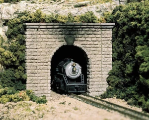 Woodland Scenics N Scale Single Track Tunnel Portals (2-Pack) Plaster Cut Stone - Picture 1 of 1