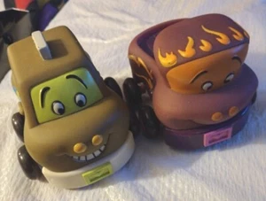 Battat Just B. You Pull Back Soft Cars Toddler Toy Taxi and Truck 5" Cute! - Picture 1 of 8