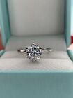 2 Ctw Round Cut Vvs1 Moissanite Solitaire Engagement Ring Solid 14K White Gold