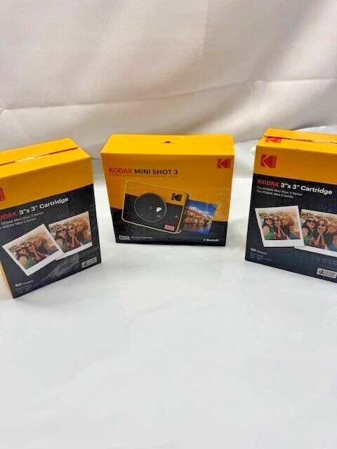 Câmera retrô Kodak Mini Shot 3 e combo de impressora com filme (C300R)*Novo - Imagem 1 de 4