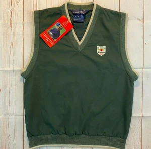 Sunderland Of Scotland Vest Small Green Baltusrol Golfing Mens PGA USA VTG - Picture 1 of 10