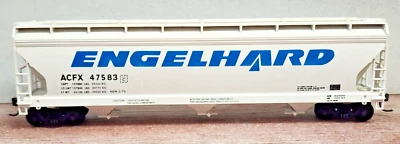 Engelhard RR 3 Bay ACF Covered Hopper 47583 Accurail 2045 HO Owner Built w/ Box - Image 1 of 4