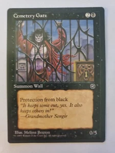 MTG Magic The Gathering Card Cemetery Gate Summon Wall Black Homelands 1995 - Picture 1 of 2