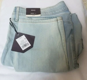 Pantalones de mezclilla para mujer talla grande 20W ajustados elásticos blanqueadores azules Ava & Viv nuevos con etiquetas - Imagen 1 de 2