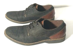 GEORGE SCARPE OXFORD UOMO ABITO TELA BLU MEMORY FOAM TAGLIA 8 - Foto 1 di 6