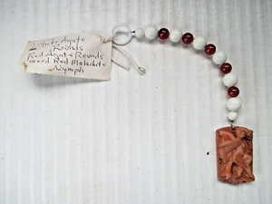 White Agate Garden Goddess Nymph Charm Bracelet 8.5" - Picture 1 of 4