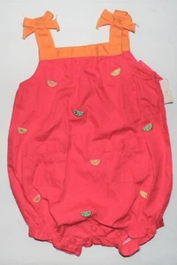 Carter's Infant Girls Romper Pink and Orange with Lemons and Limes Size 3M NWT - Picture 1 of 1