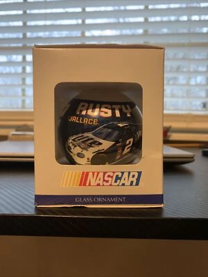Vintage NASCAR Glass Ornament, #2 Miller Lite, Rusty Wallace, 2001, Wincraft - Image 1 of 4