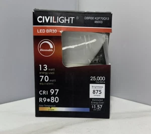 LED LIGHTBULB CIVILIGHT BR30 13W BULB - Picture 1 of 2