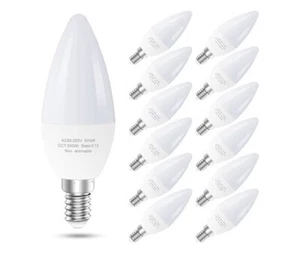 12pack LED candelabra Bulbs 60 Watt E12 550LM 5000K Type B Non Dimmable A1 - Picture 1 of 6
