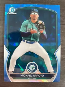 2023 Bowman Chrome Sapphire Edition Michael Arroyo #BCP-180 Blue Cracked Ice - Bild 1 von 2