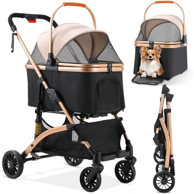 Hundewagen 2in1 Hundebuggy Hundebox Transporttasche Faltbar Buggy Jogger bis40KG - Bild 1 von 4