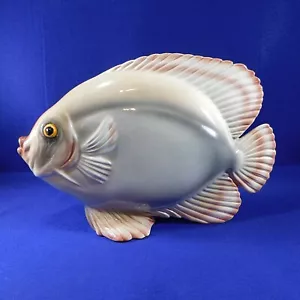 Large Porcelain Fish Figurine Italy Stunning Centerpiece 14" - Picture 1 of 11