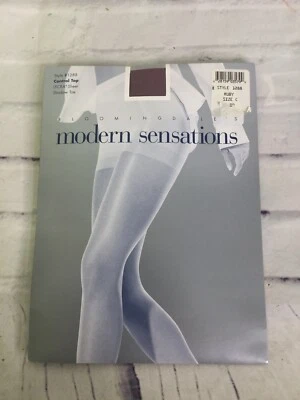 Bloomingdales Modern Sensations Lycra Control Transparente Top Pantimedias Rubí Talla C Foto 1 de 4