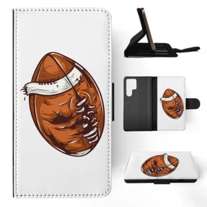 FLIP CASE FOR SAMSUNG GALAXY|AMERICAN FOOTBALL WITH FACE 3 - Picture 1 of 120