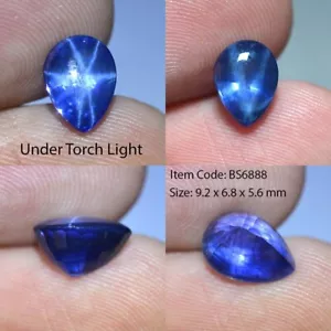 2.70 Ct 9.2x6.8 MM Blue Star Sapphire 6 Rays Lab Created Corundum VDO BS6888 - Picture 1 of 6