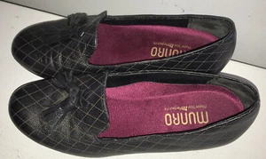Munro Womens Onyx Faux Leather Slip On Loafers W/decorative Tassels Size 5.5M - Picture 1 of 11