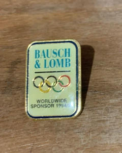1994/ 1996 Olympic Games Lapel Pin, Bausch & Lomb Worldwide Sponsor, Rings - Picture 1 of 2
