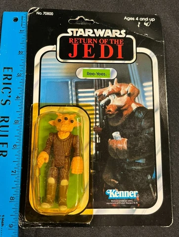 1983 Kenner Star Wars Return of the Jedi Ree-Yees 77 Back New Sealed AA 12322 Cover