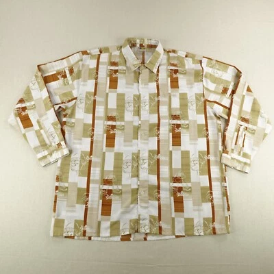 Vintage Southpole Shirt Mens XL Beige White Red Button Up Grafitti Hip Hop Y2K - Image 1 of 4