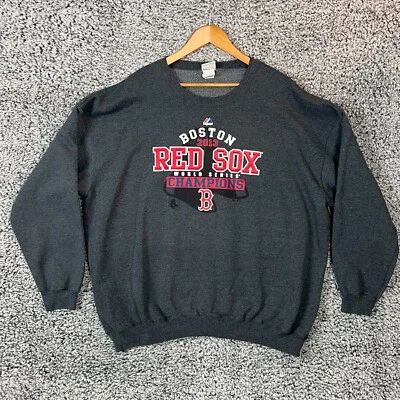 Boston Red Sox Sweater Mens XXL Gray MLB World Series Champions 2013 Majestic - Image 1 of 4