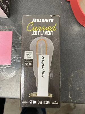 Bulbrite 776515 - LED3ST18/21K/FIL-NOS/CURV/HAIRPIN Designer LED Light Bulb - Image 1 of 4