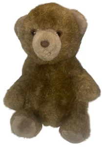 Vintage Charm Co.  11" Pot Belly Teddy Bear 1980’s Two-tone Brown Fuzzy Plush - Picture 1 of 8