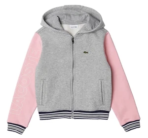 LACOSTE GRAY PINK LACOSTE SWEATER KIDS SJ3128 J4H - Picture 1 of 1