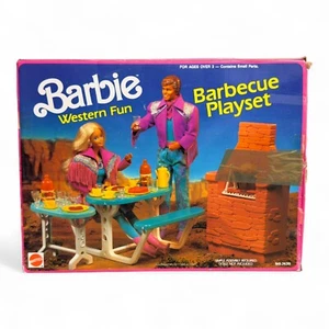 Barbie Western Fun Barbecue Playset in scatola Vintage 1989 Mattel - Foto 1 di 16