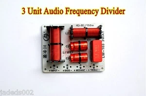 1pcs 3 Way Crossover Filter 3 Unit Audio Frequency Divider 4-8 ohm 150W 1250HZ - Picture 1 of 6