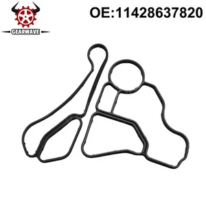 FIT BMW Oil Filter Housing Gasket & Cooler Seal Set 11428637820 11428637821 - Picture 1 of 8