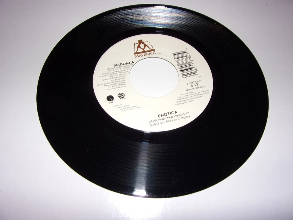 45" Madonna: Erotica 2 Versions On Maverick 18782 / Near Mint 1992 - Image 1 of 1