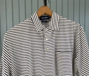 Camisa Polo Ralph Lauren Para Hombres Grande Bretón Rayas Algodón Pima Cuello de Golf Preppy - Imagen 1 de 7
