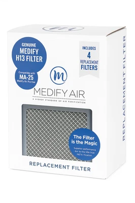 Filtros de repuesto Medify MA-25 - HEPA H13 originales - Paquete de 4 - Nuevos sellados Foto 1 de 3